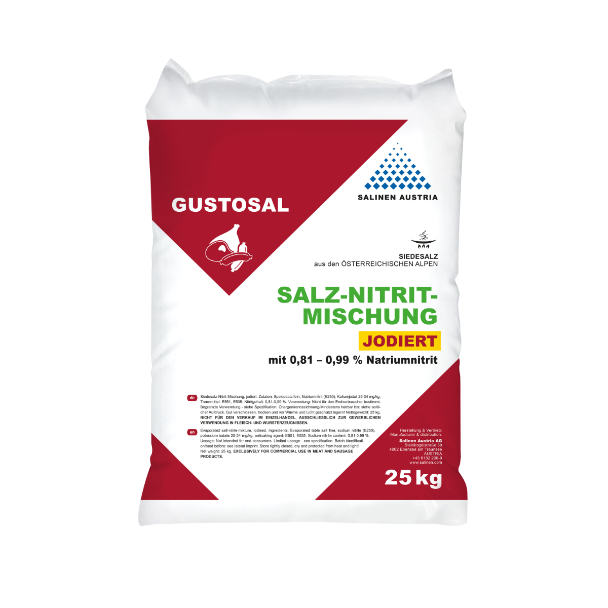 Gustosal Salz-Nitrit-Mischungen 0,81-0,99% jodiert 25kg Sack