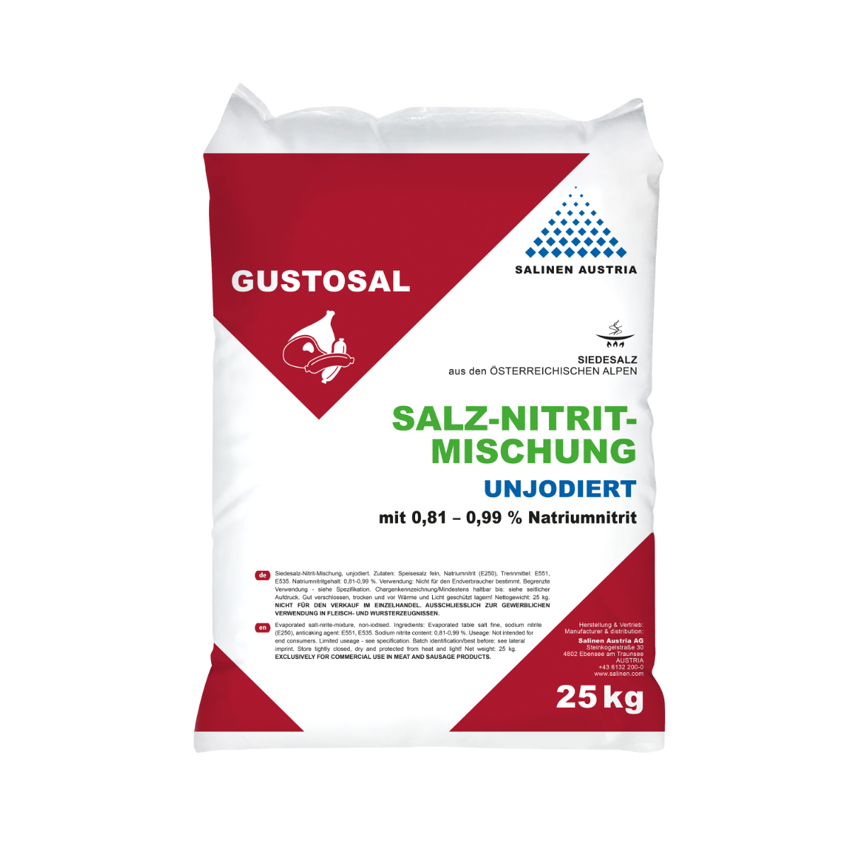 Gustosal Salz-Nitrit-Mischungen 0,81-0,99% unjodiert 25kg Sack