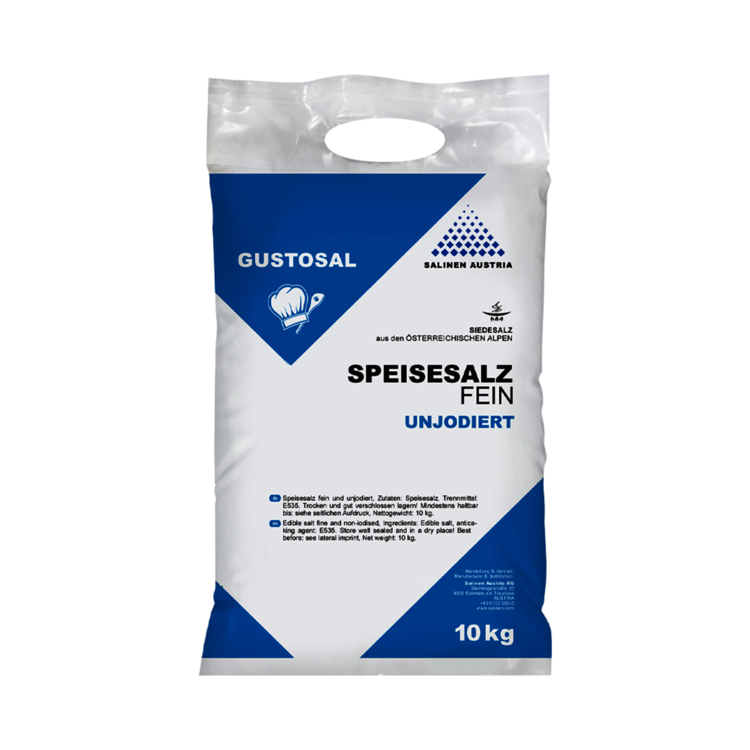 Gustosal Speisesalz fein unjodiert 10kg Beutel